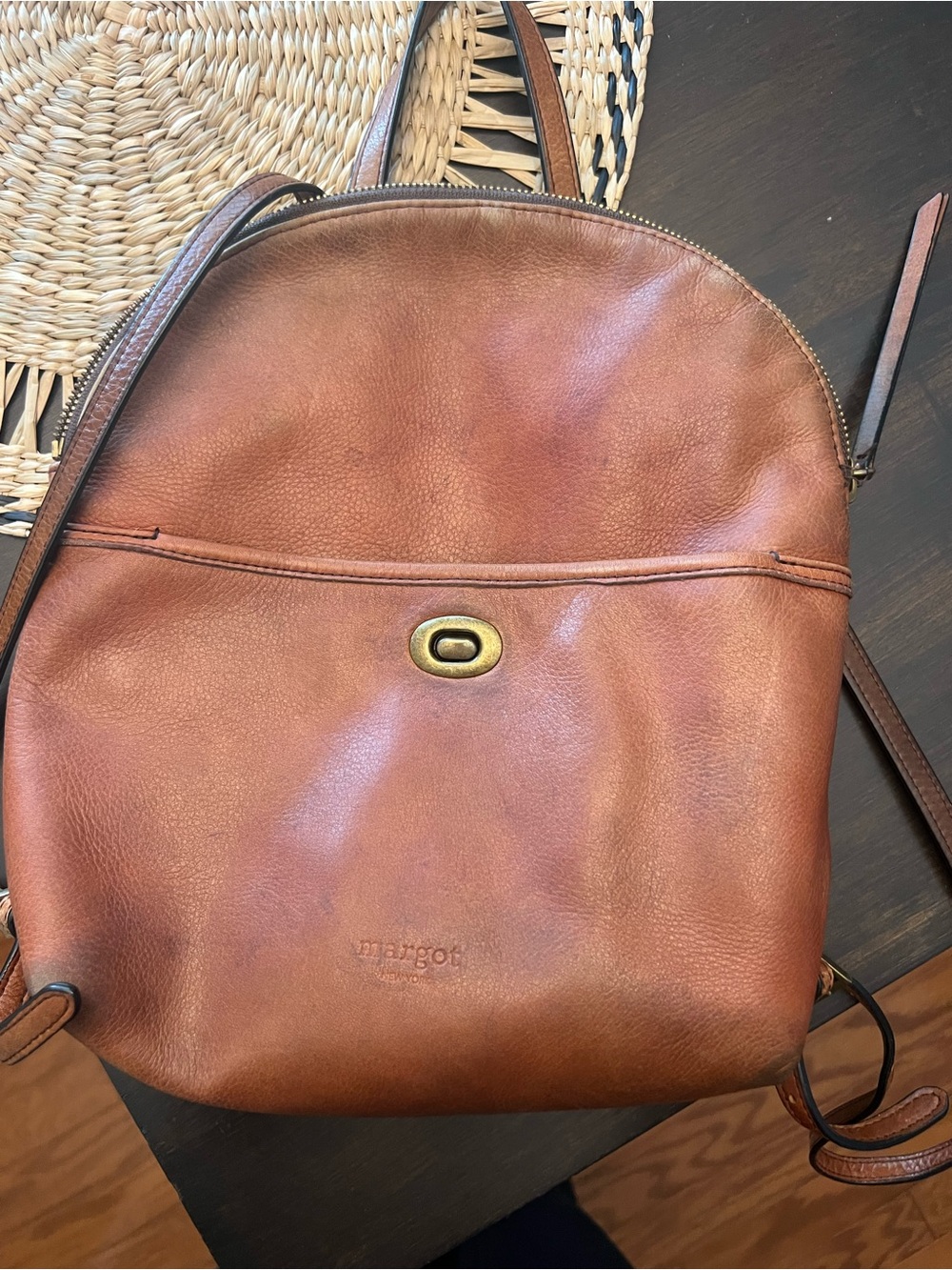 Margot Real Leather Crossbody Backpack